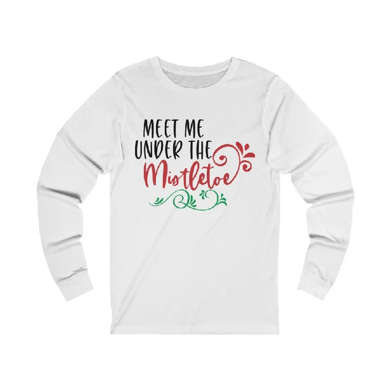 Mistletoe Unisex Jersey Long Sleeve Tee Layered Multi-layer Single Layer