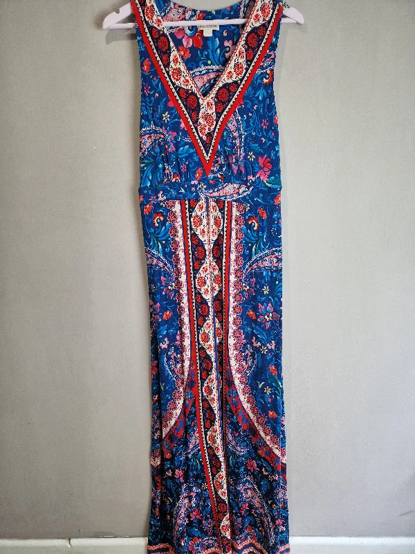 Monsoon scarf print jersey maxi dress - size 10 Cozy Wrap Maxi Dress