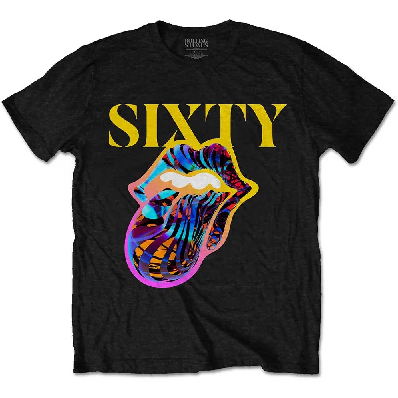 The Rolling Stones | Official Band T-shirt | Sixty Cyberdelic Tongue (back print) Fitted T-Shirt Seamless Stretchy