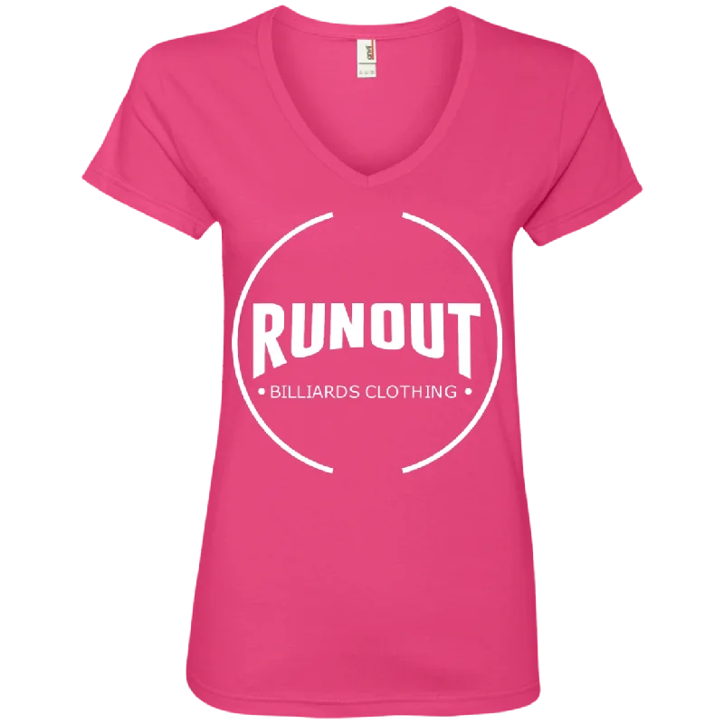 Runout Billiards Clothing - Anvil Ladies' V-Neck T-Shirt Anti-Shrink Durable Soft