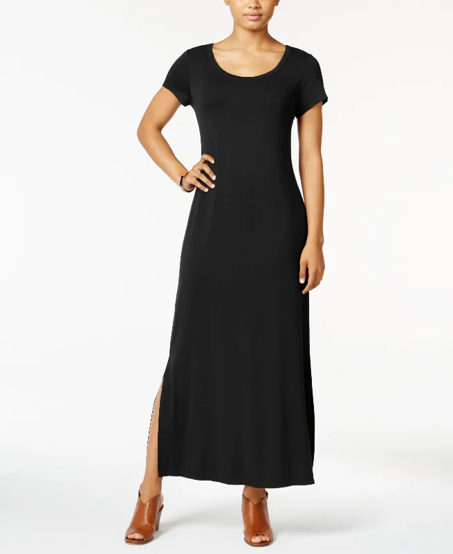 Style & Co Petite Scoop Neck Maxi Dress Cozy Ruffle Sleeve Maxi Dress