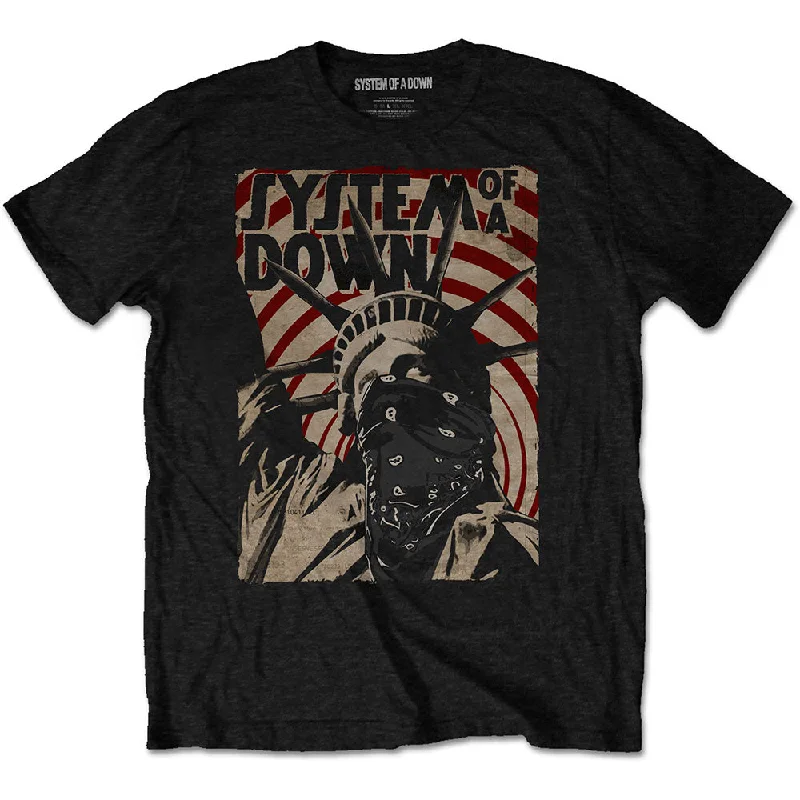 System Of A Down | Official Band T-Shirt | Liberty Bandit Ribbed T-Shirt High Neck Heavyweight