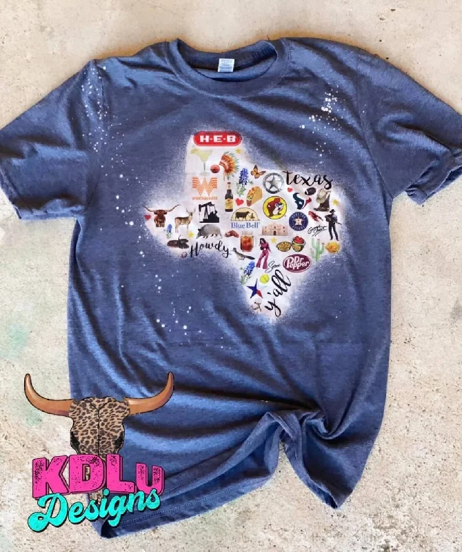 Texas Faves Tee Graphic Embroidered Appliqued