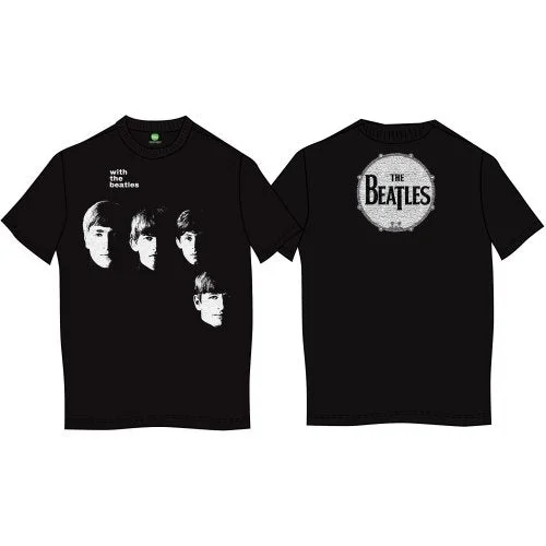The Beatles Unisex Premium T-Shirt: With The Beatles (Back Print) Houndstooth Herringbone Solid The Beatles Unisex Premium T-Shirt: With The Beatles (Back Print) Houndstooth Herringbone Solid