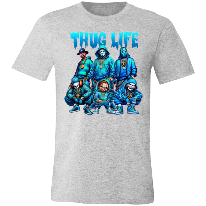 Thug Life Blue Unisex BC Tee Faux Fur Fabric Real Fur Fabric Shearling Fabric