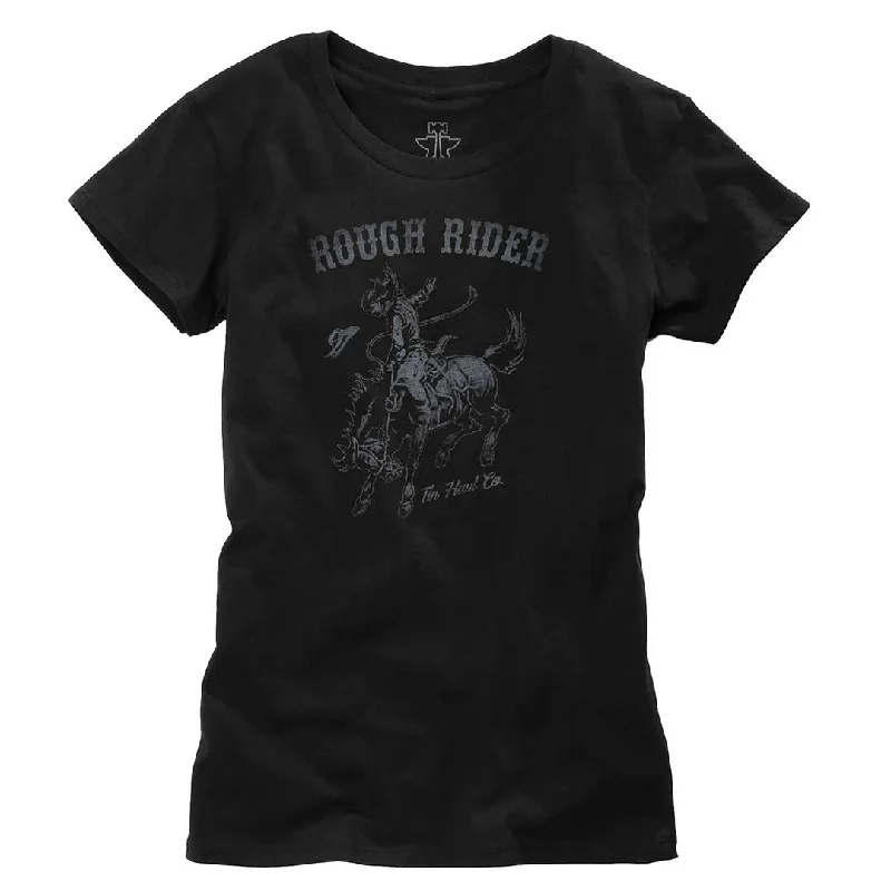 Tin Haul Women's Rough Rider Graphic Tee Embroidered Appliqued Beaded