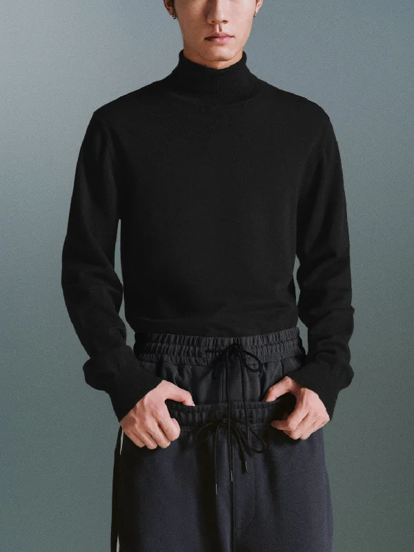 Turtle Neck Knitted T-Shirts Fashionable Trendy Casual