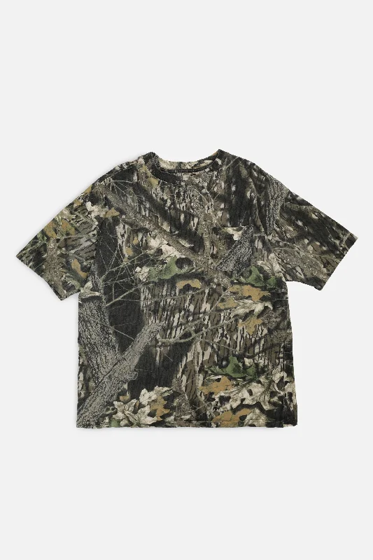 Vintage Camo Tee - L Graphic Embroidered Appliqued