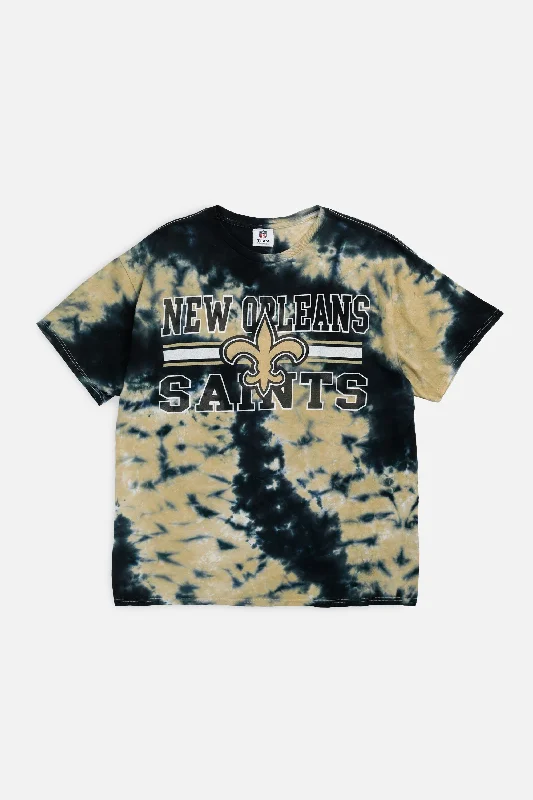 Vintage New Orleans Saints NFL Tee - L Hooded Caped Shawl Collar