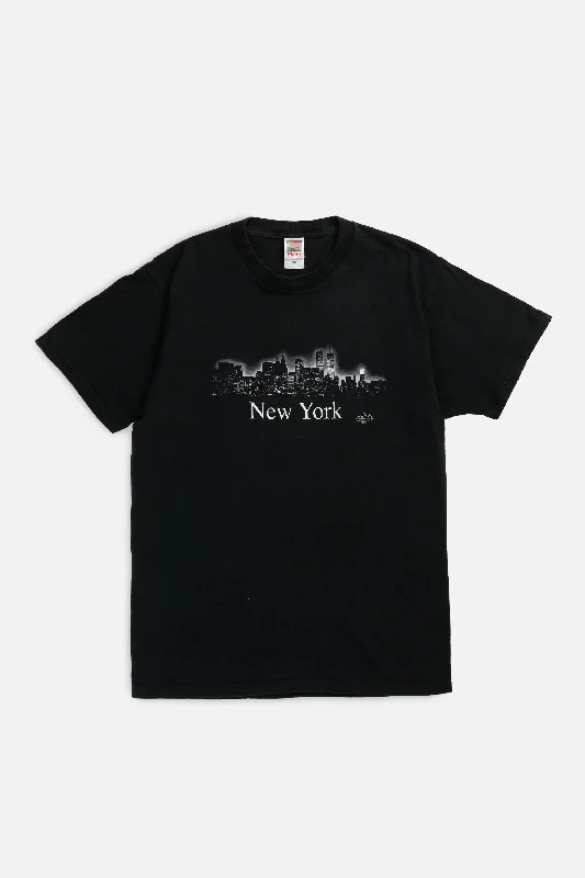 Vintage New York Tee - M Hooded Caped Shawl Collar