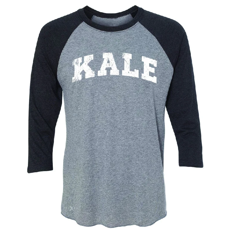 Zexpa Apparel™ Kale W University Gift for Vegetarian 3/4 Sleevee Raglan Tee Vegan Fun Tee Lace Blend Ribbed Blend Corduroy Blend