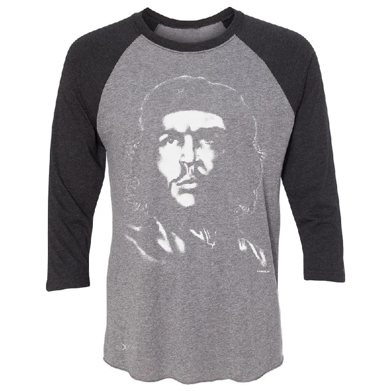 Zexpa Apparelâ„¢ Che Guevara Revolution 3/4 Sleevee Raglan Tee Cuba Viva La Revolucion Tee Thin T-Shirt Open Front Quick Dry