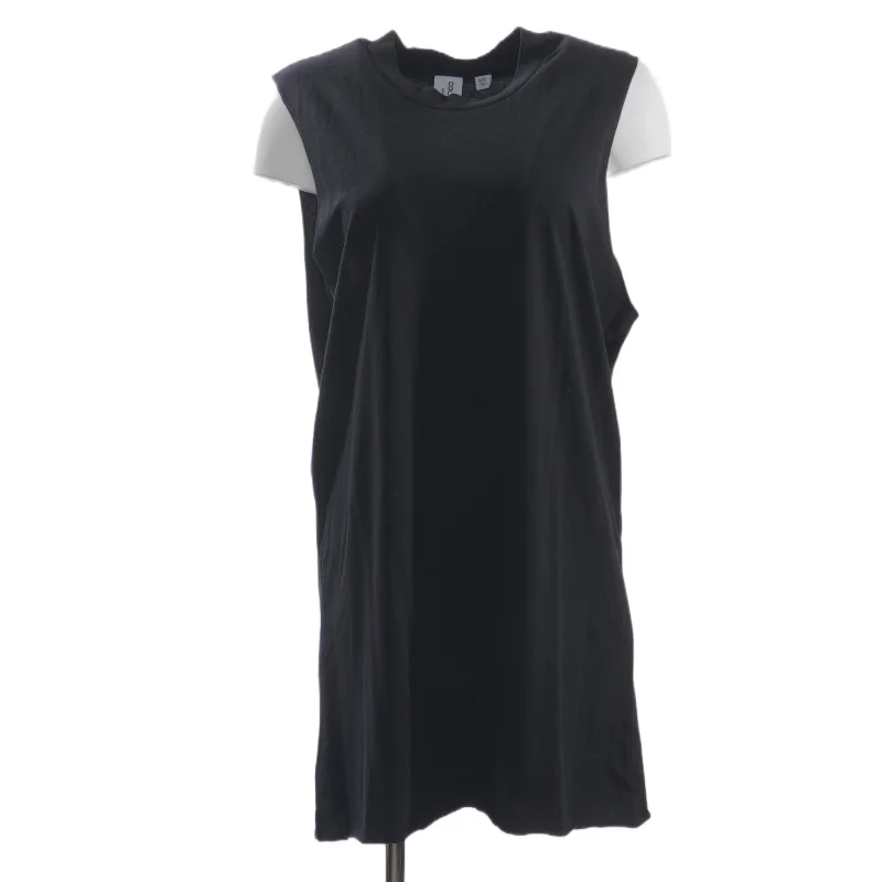 Black Solid Mini Dress Comfortable Wrap Mini Dress