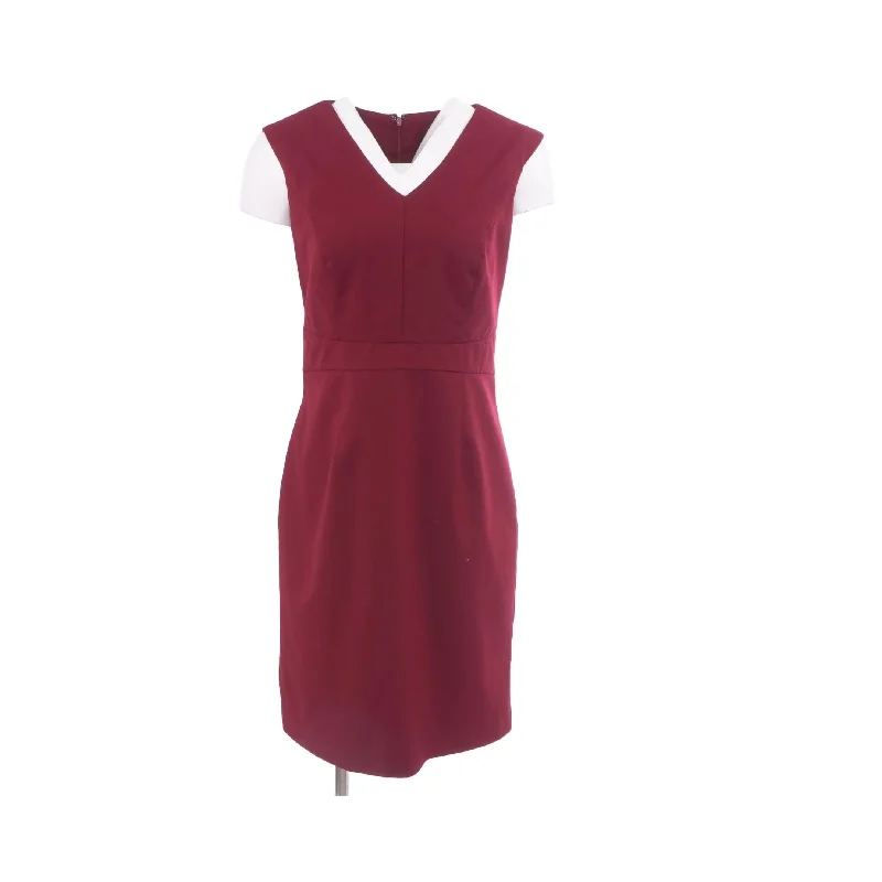 Maroon Solid Mini Dress Fashionable Summer Mini Dress