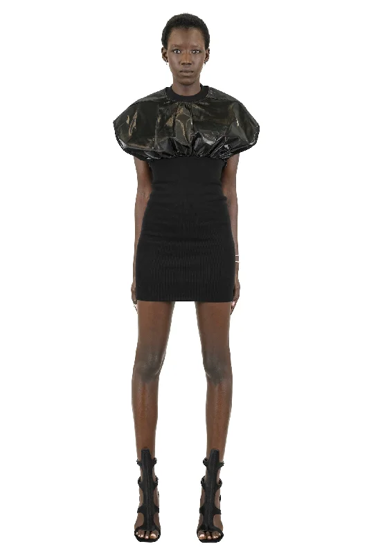 Rick Owens DRKSHDW Cinched SL Tommy Mini Dress Fashionable Denim Mini Dress