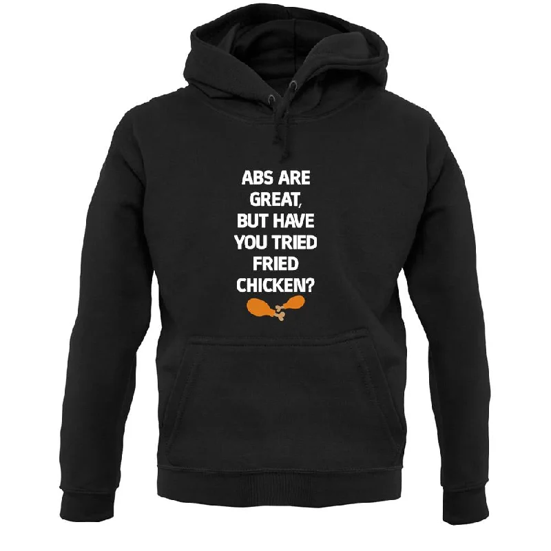 Abs Are Great, Fried Chicken Unisex Hoodie Hoodie with Drop Shoulder Relaxed Streetwear