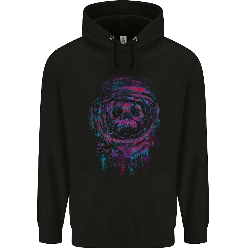 Astro Skull Astronaut Space Mens 80% Cotton Hoodie Hoodie with Color Block Contrast Stylish