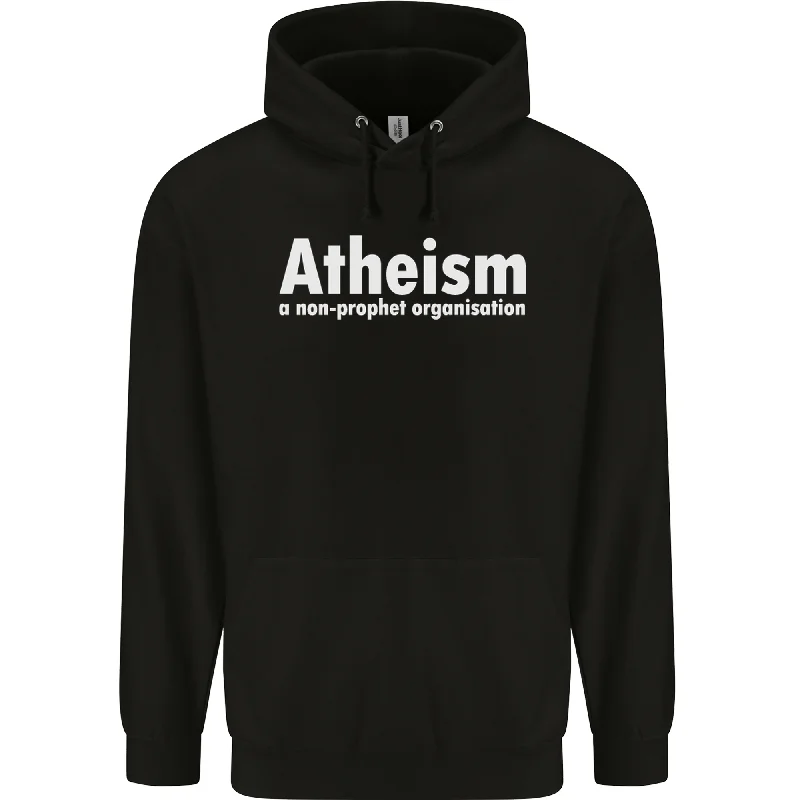 Atheism a Non Profit Organisation Atheist Mens 80% Cotton Hoodie Hoodie with Metallic Shiny Futuristic