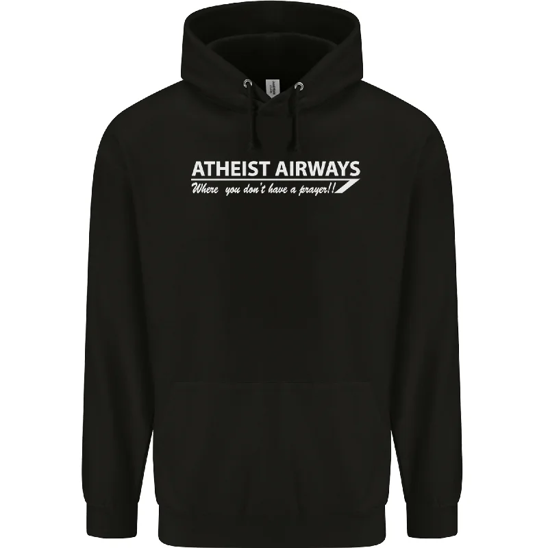 Atheist Airways Funny Atheism Mens 80% Cotton Hoodie Hoodie with Magnetic Closure Innovative Modern