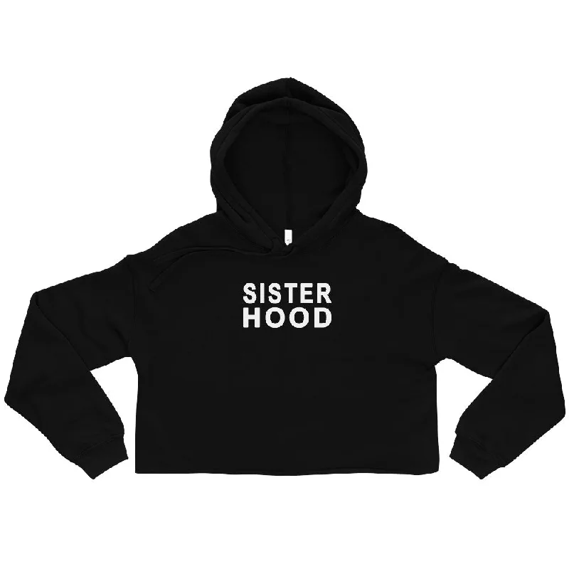 EVERYDAY FLEECE, COZY CHIC CROPPED HOODIE - SISTER HOOD Zip Hoodie Drawstring Kangaroo Pocket