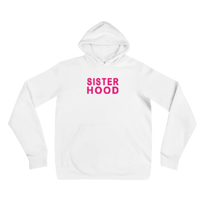 EVERYDAY FLEECE, COZY CHIC HOODIE WHITE - SISTER HOOD Hoodie with Full-Zip Functional Layering