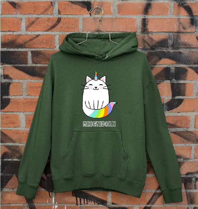 Cat Unicorn Unisex Hoodie for Men/Women Hoodie with Ribbed Neckline Snug Warm