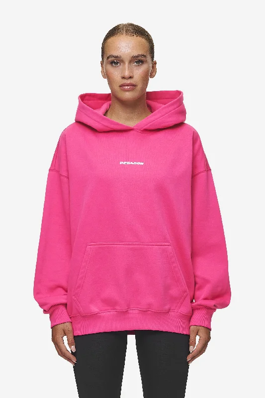 Clarita Logo Oversized Hoodie Washed Digital Pink White Gum Hoodie with Elastic Waist Stretchable Comfortable