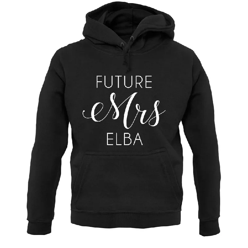 Future Mrs Elba Unisex Hoodie Hoodie with Hidden Zipper Minimalist Clean