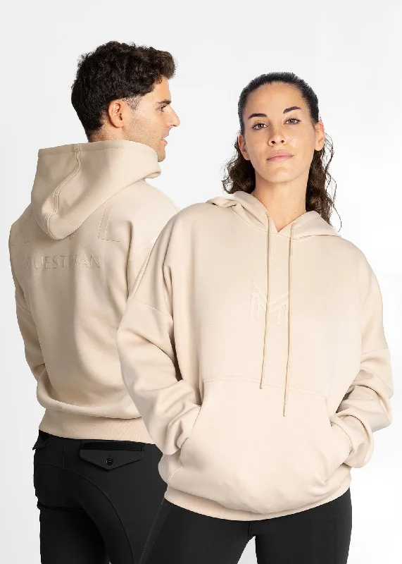 Icon Oversized Hoodie (Beige) Hoodie with Drawcord Adjustable Secure