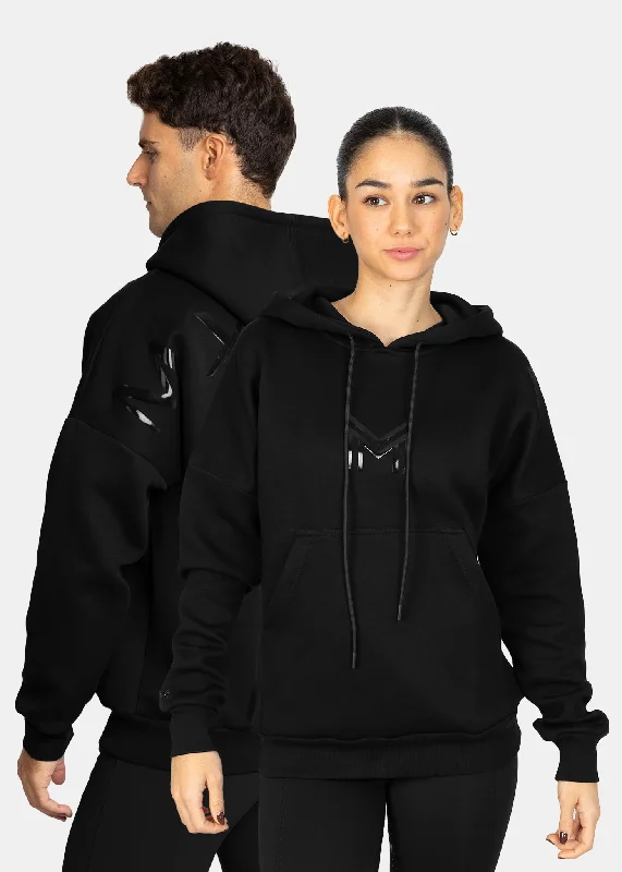 Icon Oversized Hoodie (Black) Hoodie with Pastel Soft Subtle