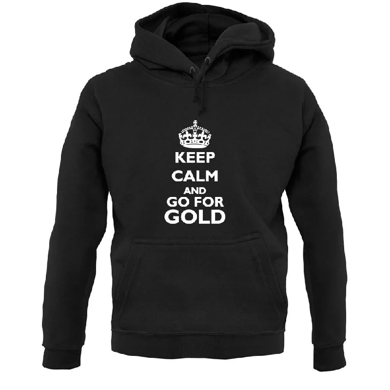 Keep calm and go for Gold Unisex Hoodie Hoodie with Half-Zip Sporty Casual