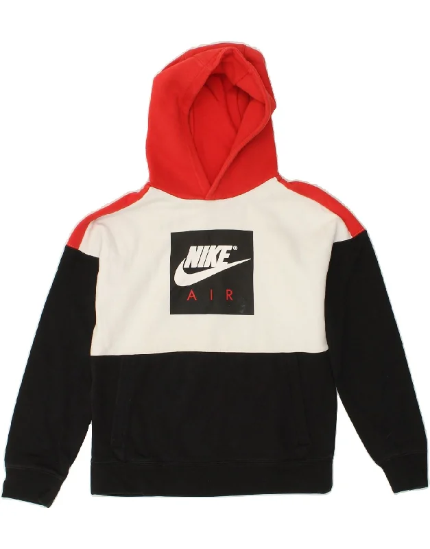 NIKE Boys Air Graphic Hoodie Jumper 12-13 Years Large Multicoloured Hoodie with Full-Zip Functional Layering