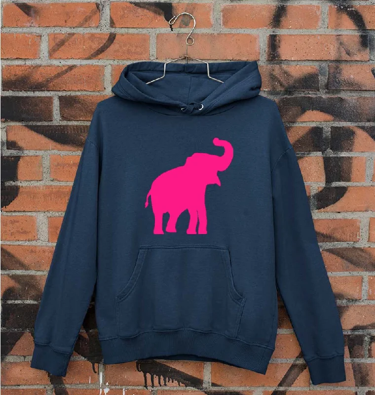 Pink Elephant Unisex Hoodie for Men/Women Hoodie with Full-Zip Functional Layering