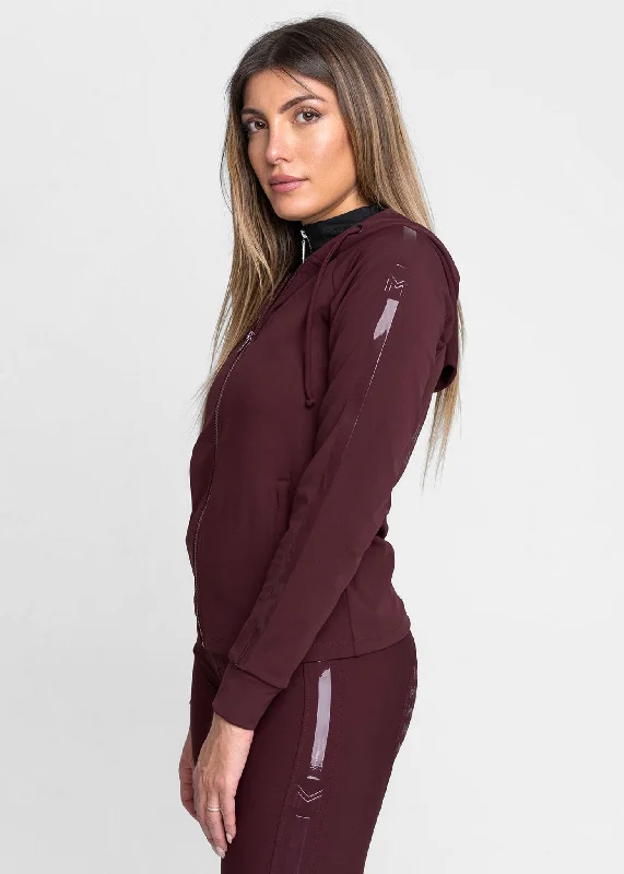 Reflection Zip Hoodie (Burgundy) Hoodie Sweatshirt Pullover