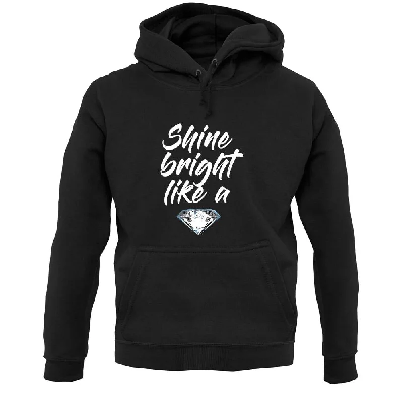 Shine Bright Like A Diamond Unisex Hoodie Hoodie with Color Block Contrast Stylish