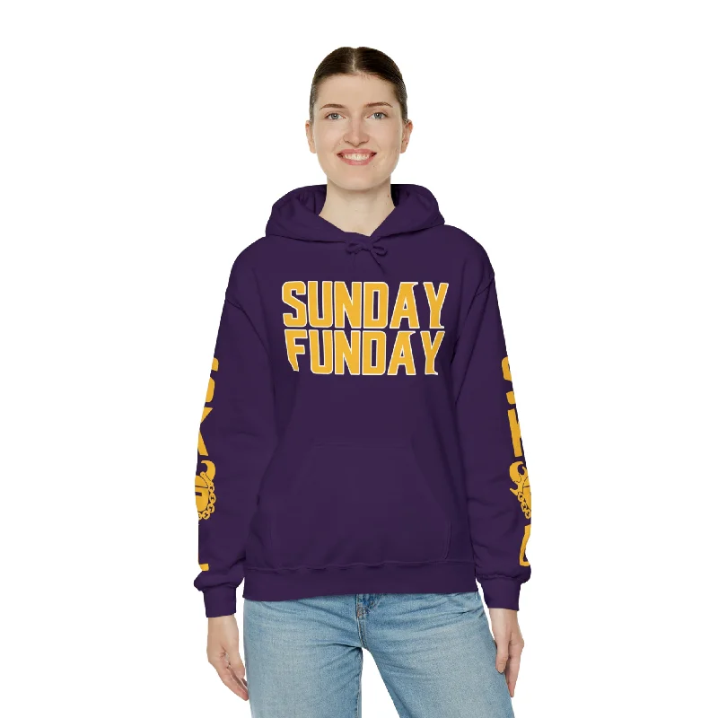 Unisex Heavy Blend™ Hooded Sweatshirt - SUNDAY FUNDAY + Original (Sleeves) Hoodie with V-Neck Classic Versatile