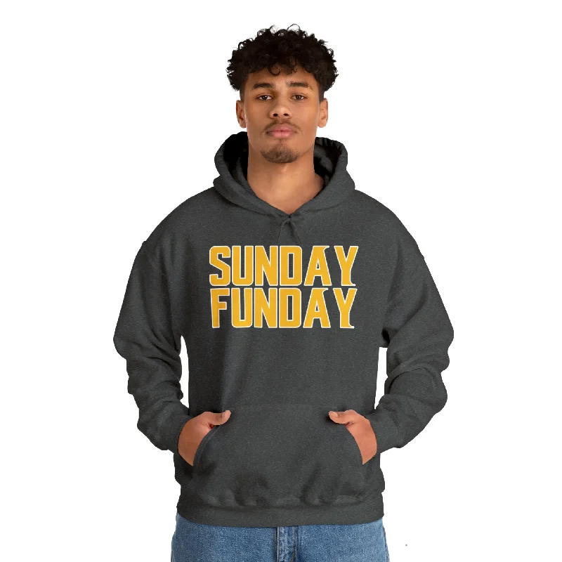 Unisex Heavy Blend™ Hoodie - SUNDAY FUNDAY Hoodie with Drawstring Waist Adjustable Fitted