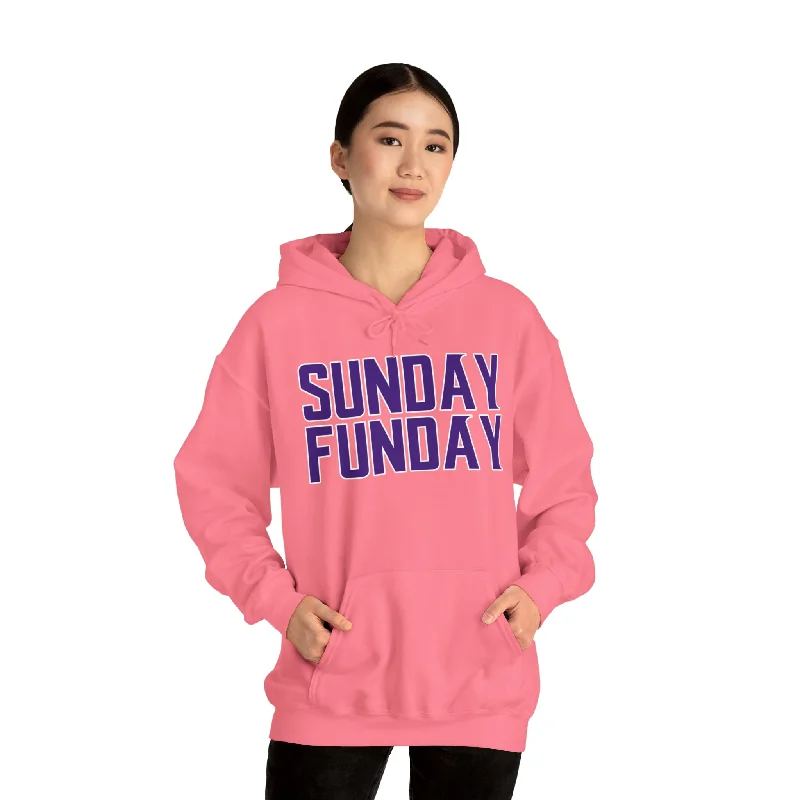 Unisex Heavy Blend™ Hoodie - SUNDAY FUNDAY Hoodie with Hem Contrast Bold Stylish