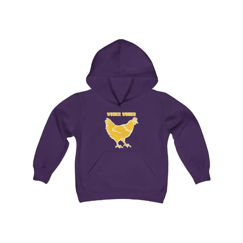 Youth Heavy Blend Hoodie - Winner Winner Chicken Dinner Hoodie with Cropped Fit Short Trendy