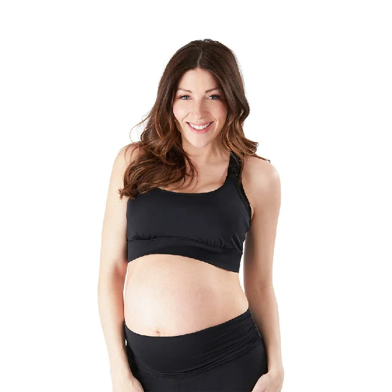 Outlet - Belly Bandit Nursing Sports Bra - Black Active Wear Bra