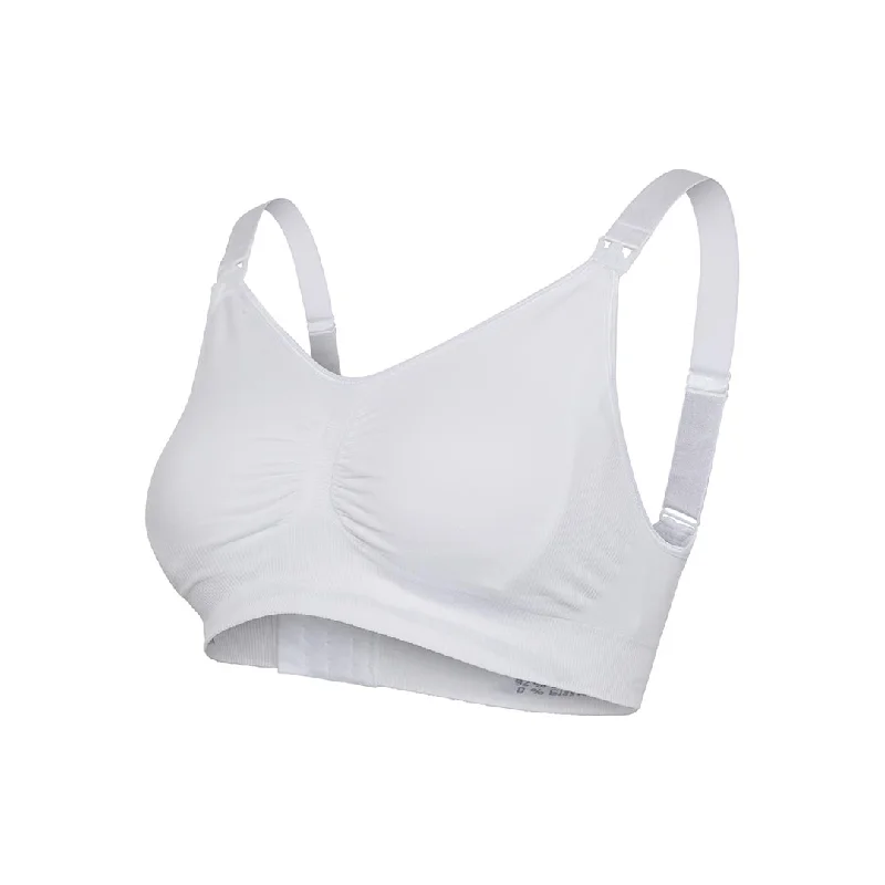 Carriwell Padded Maternity + Nursing Bra - White Breathable Full Coverage