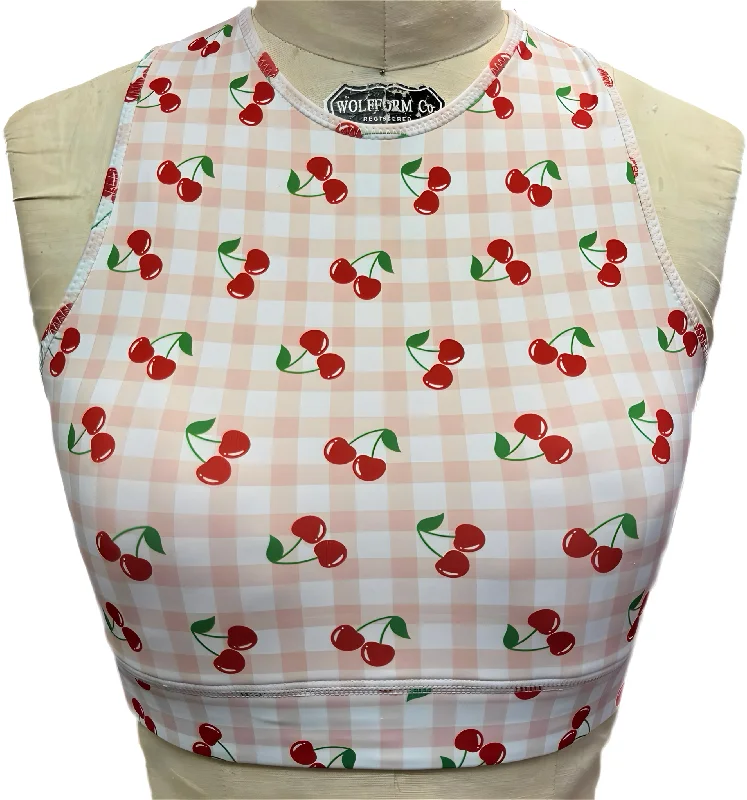 Cherry Gingham Crew Neck Bra Smooth Fit Bra