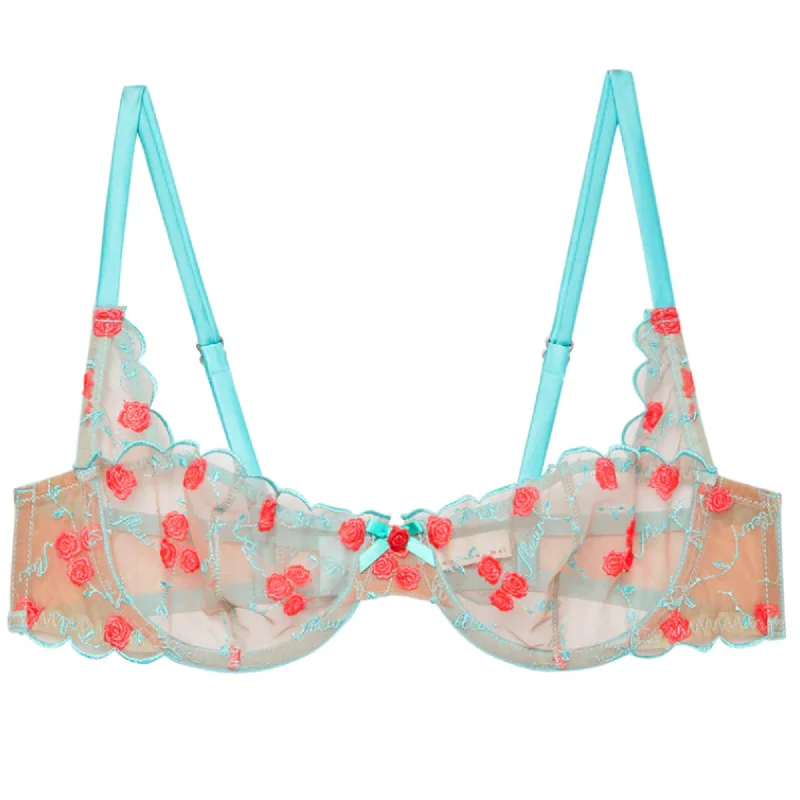 Fleur du Mal Roses and Vines Demi Bra Active Support Bra