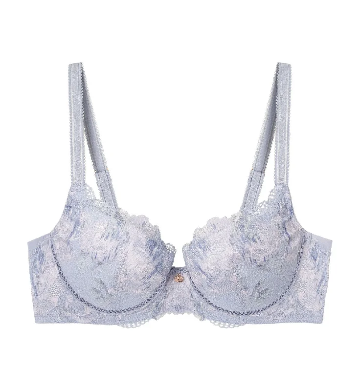 FLORALE SHADOW ROSE WIRED PUSH UP BRA Lace Back Bra