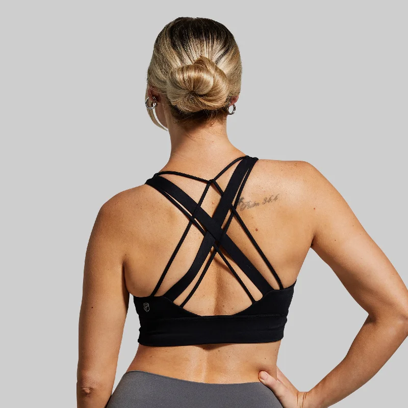 Ignite Sports Bra (Black) Adjustable Bra Straps