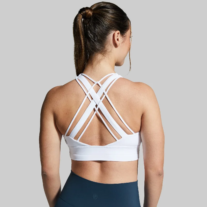 Ignite Sports Bra (White) Full Coverage Bralette