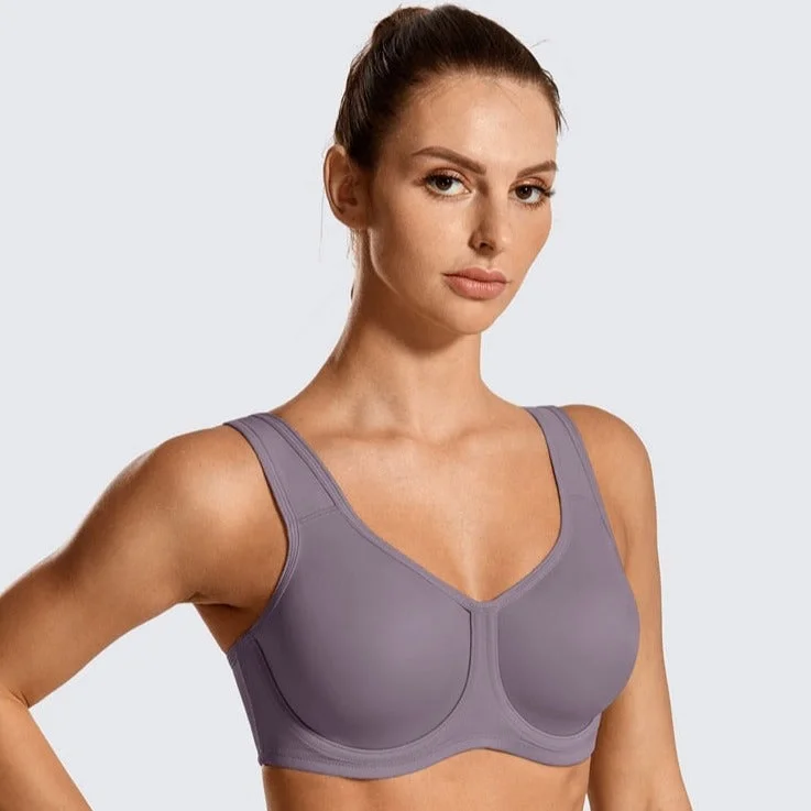 Keyla High Impact Double-layer Outer Underwire Sports Bra| C-G Cup| Magenta - Hibiscus Comfortable Active Bra