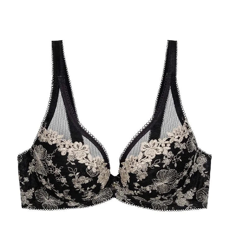 MALLOW EMBROIDERY WIRED PADDED BRA Soft Strapless Bra