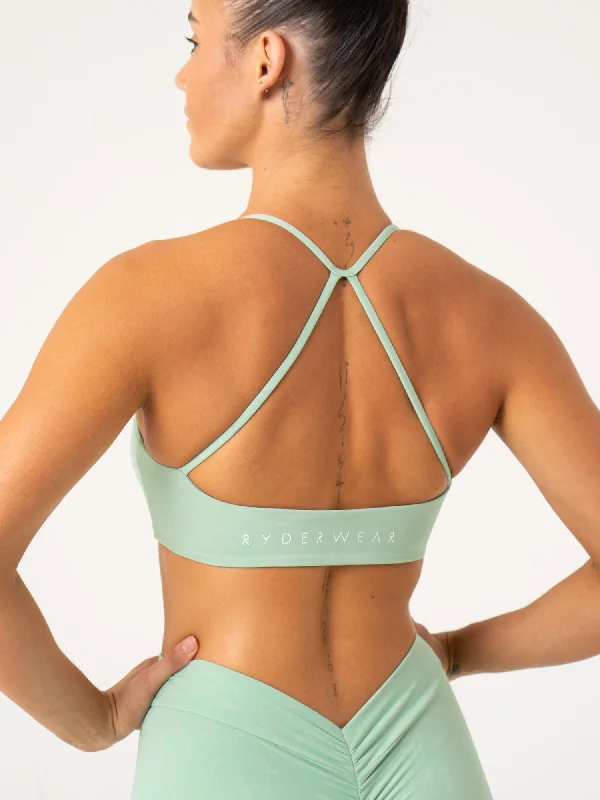 NKD Stonewash Sports Bra - Mint Stonewash Chic Lace Underwear