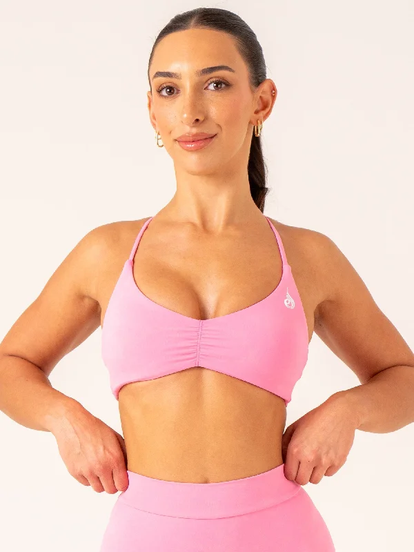 NKD Stonewash Sports Bra - Pink Stonewash High Support Bra